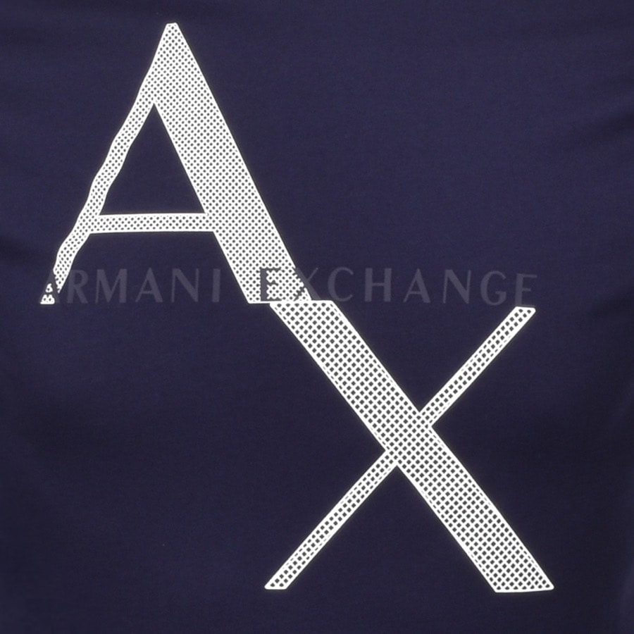 Alternative Image for ProductArmani Exchange Crew Neck Logo T Shirt Blue3